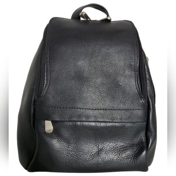 LeDonne Leather U Zip Mini Backpack Black Bag Women\'s Woman\'s